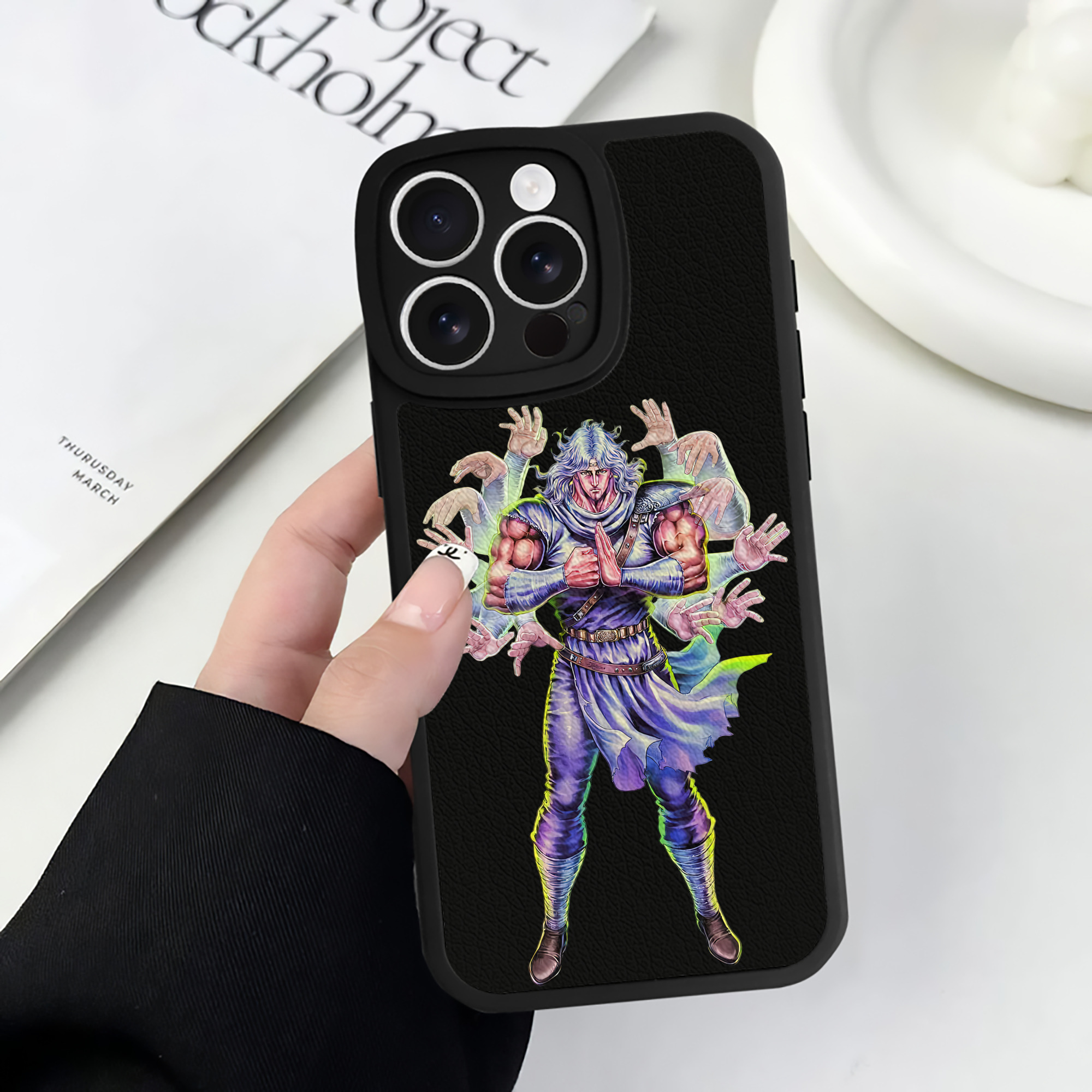 （画像用） 北斗の拳 Fist of the North Star 【iPhone 16シリーズ対応】シリコンスマホケース（レザー調） 材質：シリコン